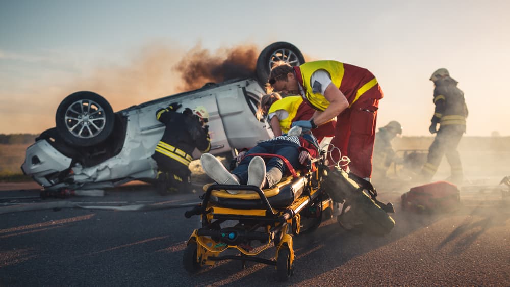 car accident scene