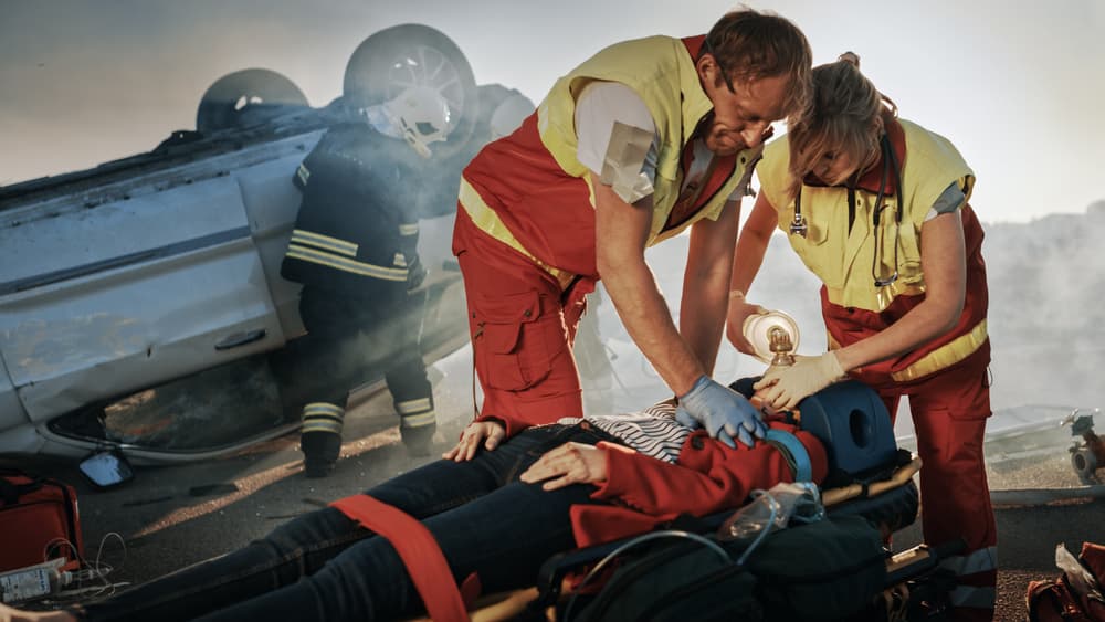 Car accident scene