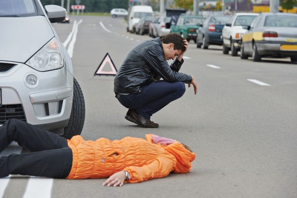 pedestrian injured after being hit by a vehicle